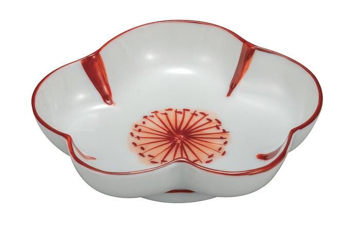 3.2号皿 赤絵花文