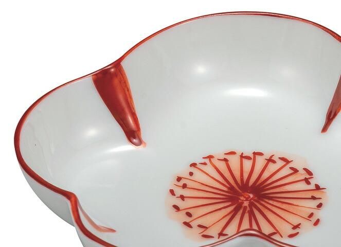 3.2号皿 赤絵花文