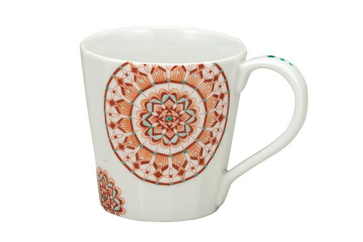 マグカップ 赤絵丸紋 / 大志窯