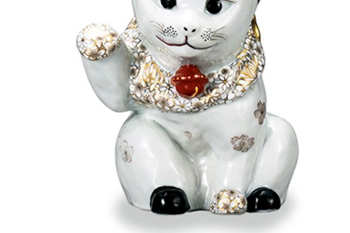 4号招き猫 本金墨花詰/西由紀夫