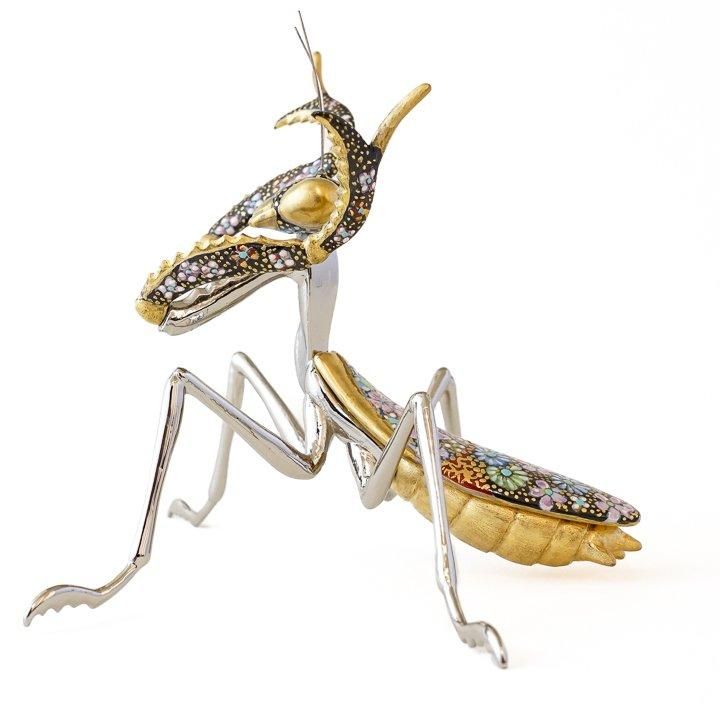 カマキリ彫刻石　鑑賞用、または印鑑用 カマキリ彫刻石 鑑賞用、または印鑑用