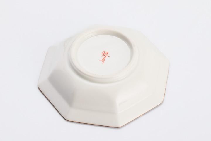 八角小皿 金箔紋 /銀舟窯