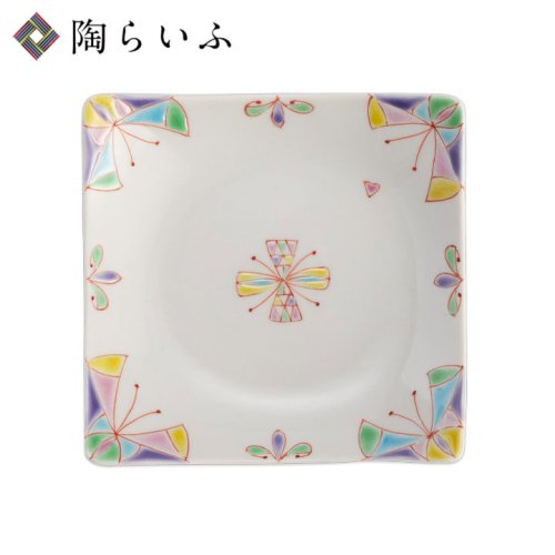 5号角皿 蝶の夢/銀舟窯
