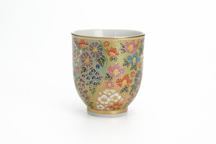 湯呑 上花詰/九谷暁堂