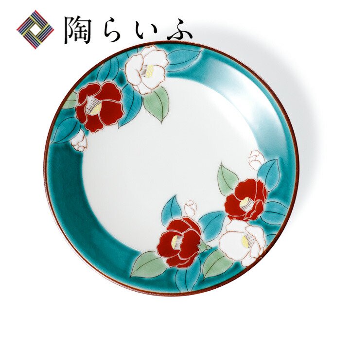 四季の花 4.6号皿 椿/青郊窯