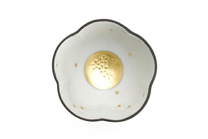 限定品】梅形酒盃 盛金鉄線青粒 月下桜/仲田錦玉