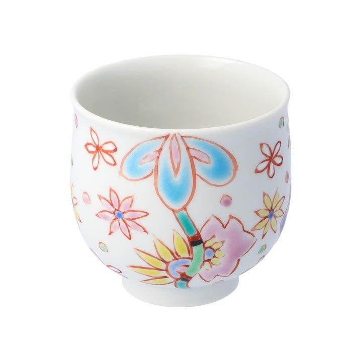 九谷焼　ぐい呑 楽天市場】九谷焼 ぐい呑 赤絵牡丹文 吉田純鼓（福島武山一門