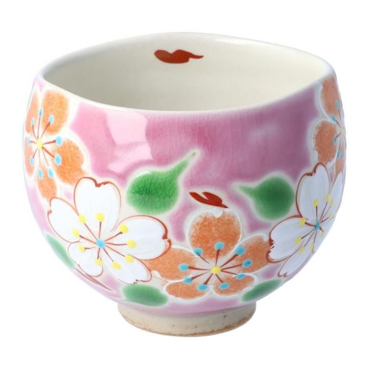 虚空蔵窯　一服腕　桜　二点セット ペアいっぷく碗 彩日和 桜（ブルー・ピンク） / 虚空蔵窯