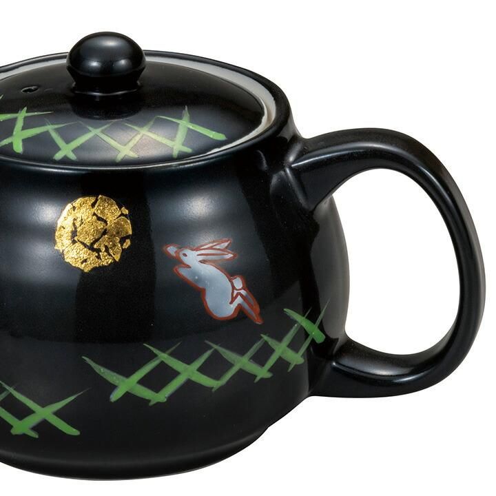 ポット急須 月うさぎ（網付）