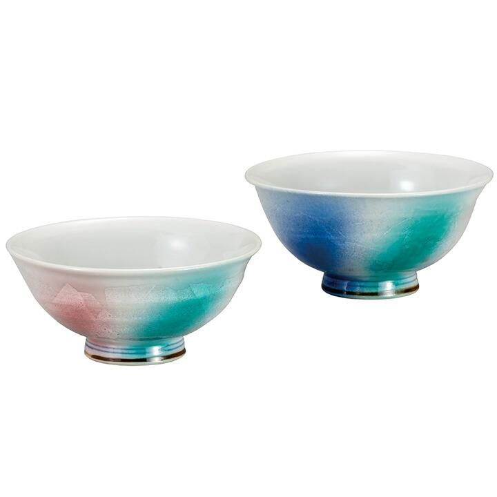 組飯碗 二色銀彩 / 北村利夫