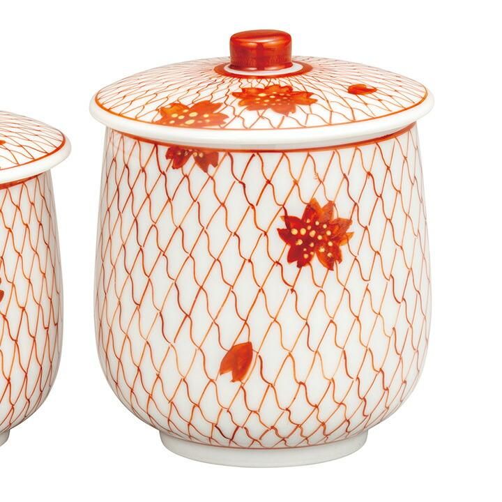 蓋付組湯呑 赤網桜 / 澤田郁美