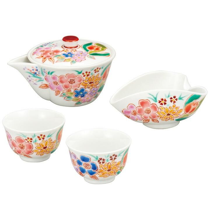 宝瓶揃 色絵花詰 / 澤田郁美