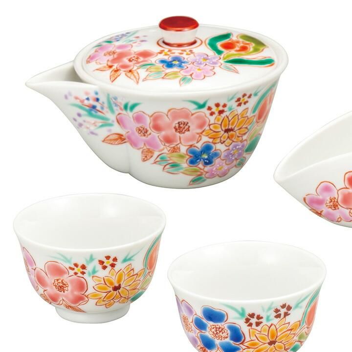 宝瓶揃 色絵花詰 / 澤田郁美