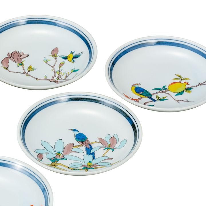 4.5号皿揃 花鳥絵変り