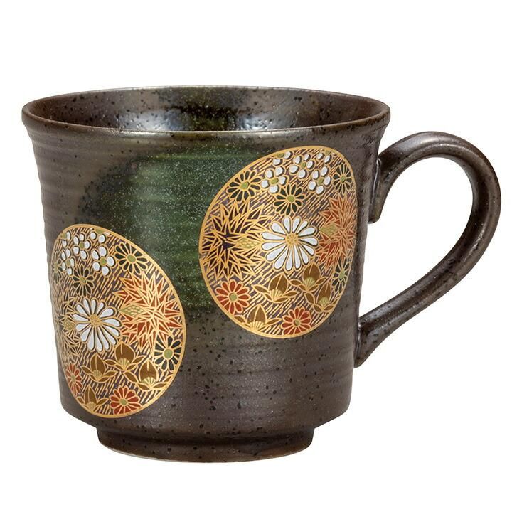 2460 九谷焼 章山 カップ　6客 金彩 花詰 2460 九谷焼 章山 カップ 6客 金彩 花詰