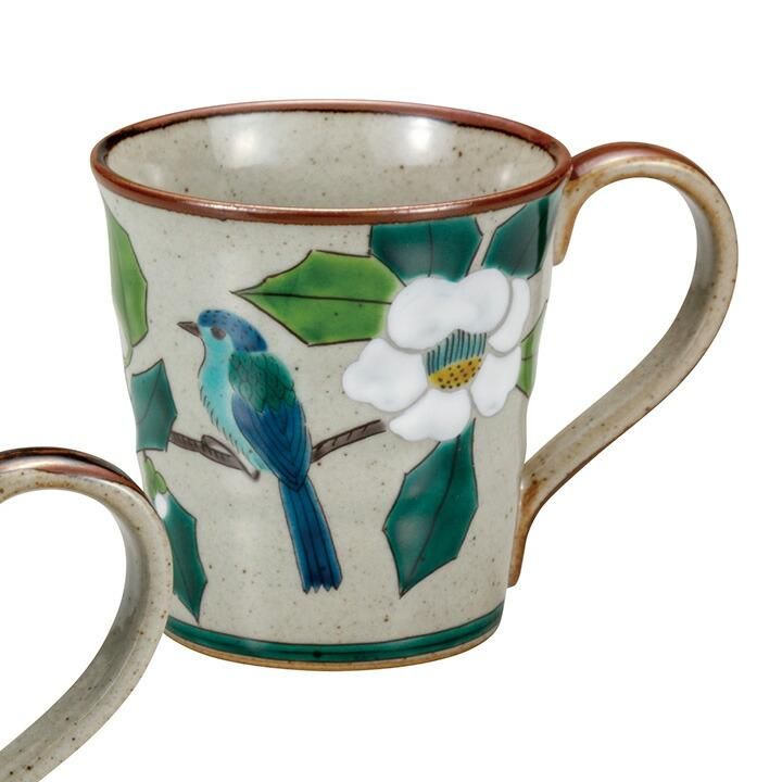 ペアマグカップ 椿に鳥