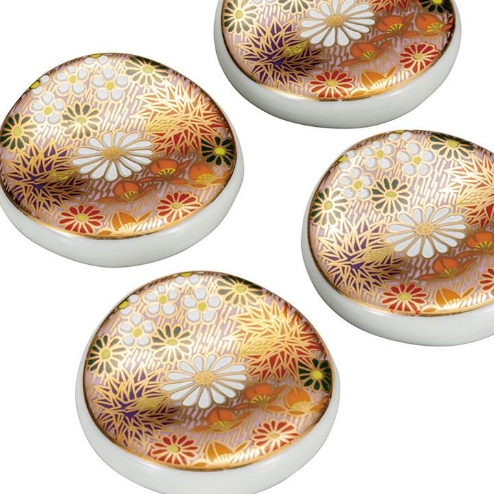 九谷焼　湖月　飾り皿　金花詰 九谷焼 湖月 金花詰 飾り皿 プレート 美品 金彩 豪華 菊 - メルカリ