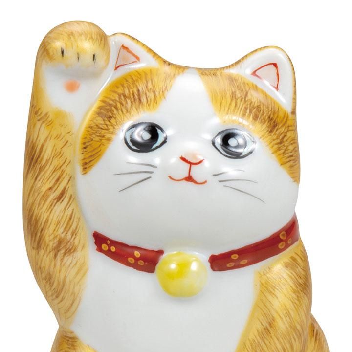 希少 九谷焼 招き猫 金三毛 Maneki Neko 手描き 希少 九谷焼 招き猫 金三毛 Maneki Neko 手描き