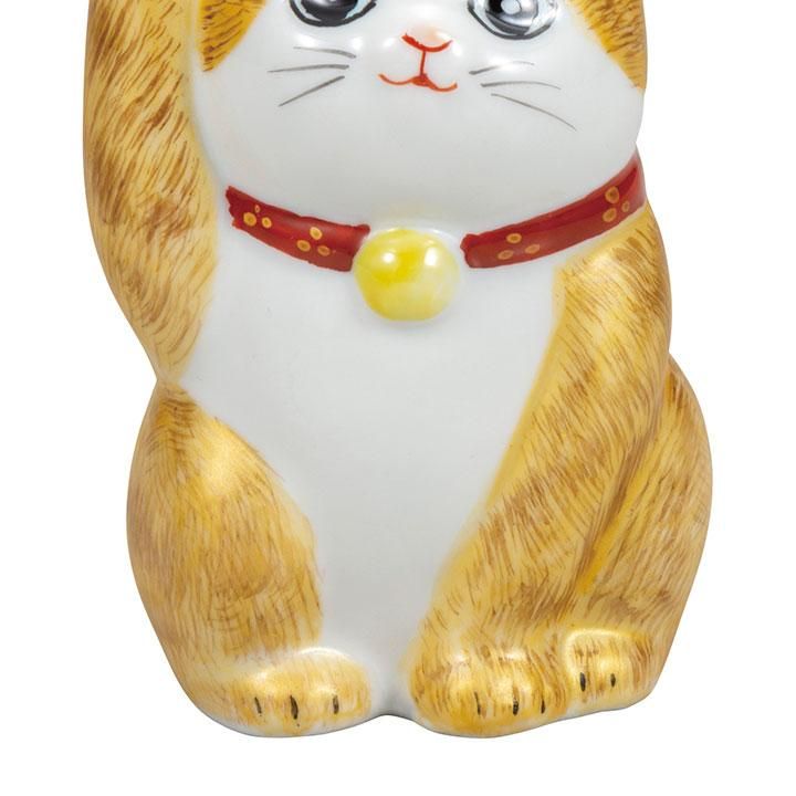 3号 招き猫 金彩毛描