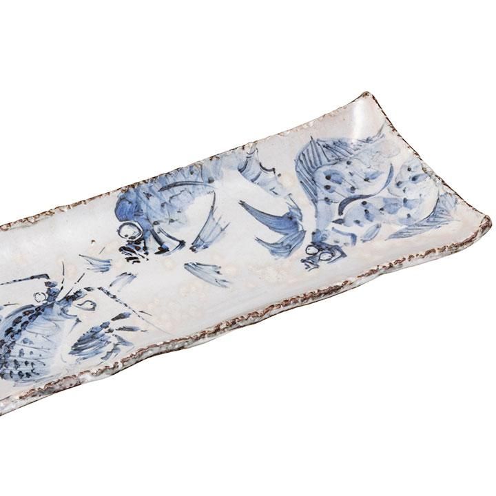 19号長角盛り皿 海の幸 / 田中正人