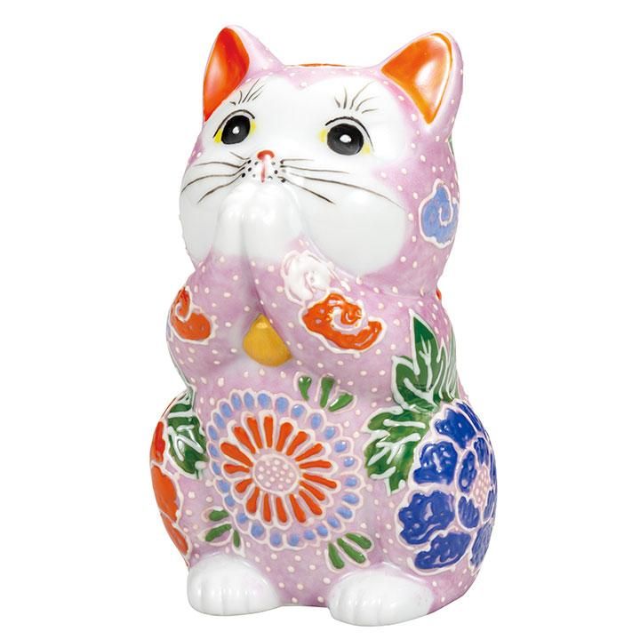 3.8号 お祈り猫 ピンク盛