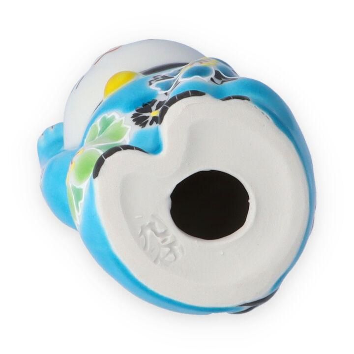 招き猫 重ね桜【ブルー】(右手) / 虚空蔵窯 招き猫 重ね桜【ブルー】(右手) / 虚空蔵窯