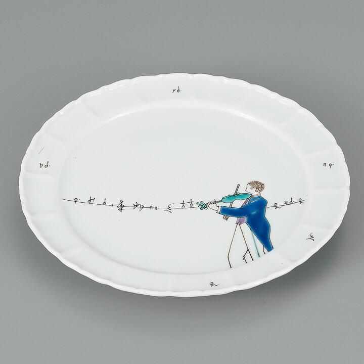 日本工芸会正会員 武腰潤 色絵 飾皿 管理K359 九谷焼 飾り皿