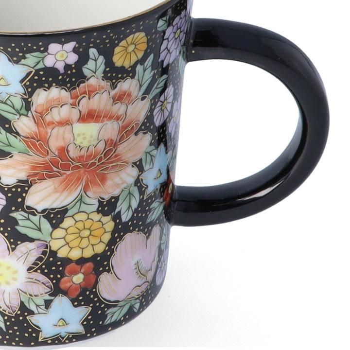 【新品未使用】九谷焼 カップ プレート ペア 花唐草 石川県 伝統工芸 ペアマグカップ 花詰 | - 九谷焼通販 陶らいふ｜九谷焼の販売専門店