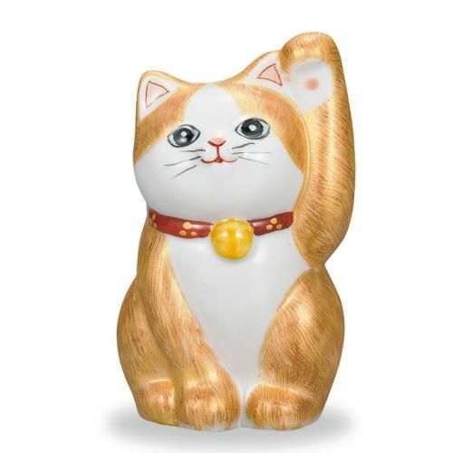 楽天市場】九谷焼 3.7号招猫 赤黒盛 右＜送料無料＞置物 縁起物