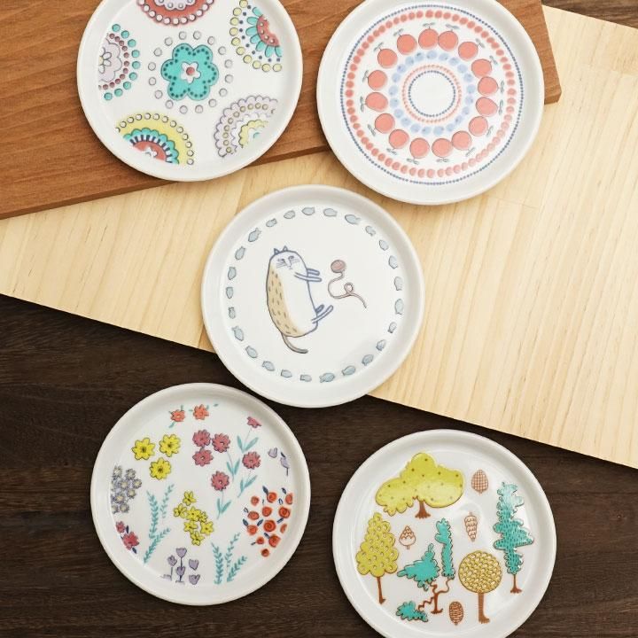 4枚 セットgrindlodge LOV MULTI PLATE mini 豆皿 豆皿コースター | ハレクタニ - 和食器の通販なら九谷焼専門店の陶らいふ