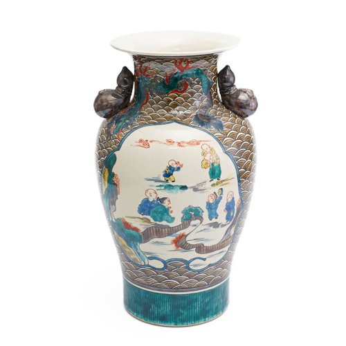 九谷焼 花瓶(18cm以上) 花瓶 - 九谷焼通販 陶らいふ-和食器九谷焼の 
