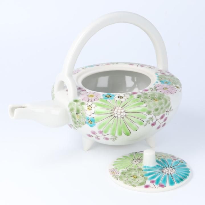 屠蘇器（とそき）華 グリーン 色絵遊｜九谷焼の販売専門店 陶らいふ