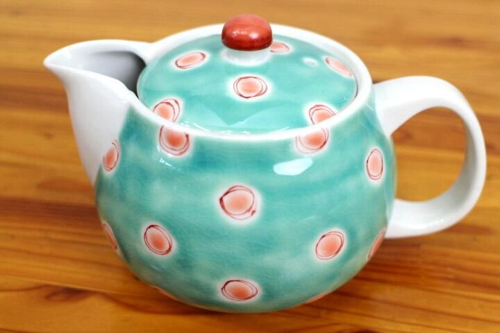 ポット急須 水玉/岡田絹代