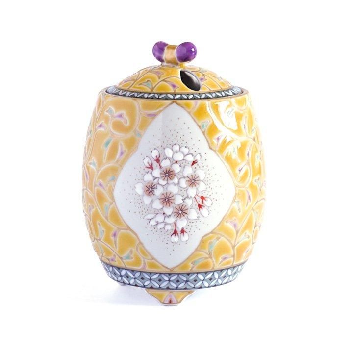 香爐 古今集春歌桜文 / 田村星都 | 九谷焼専門店 陶らいふ