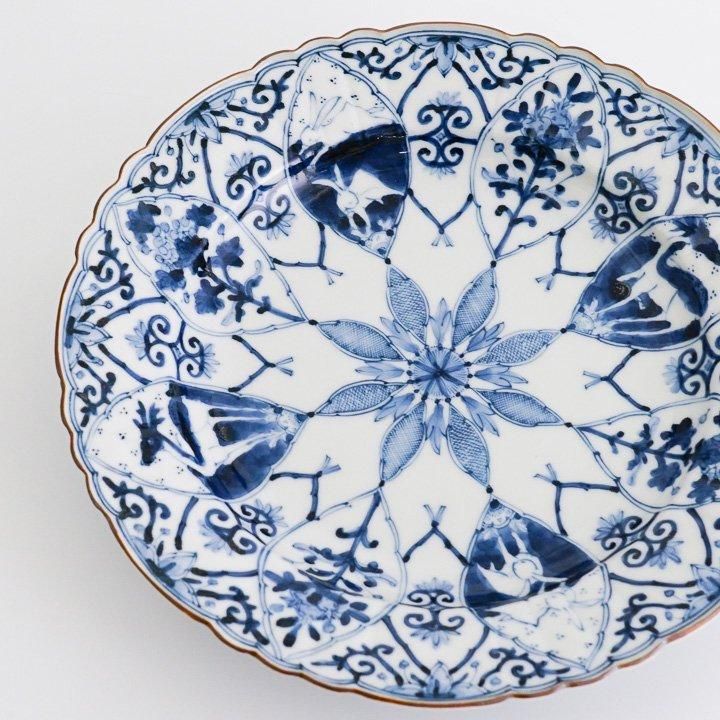 A1196-4/山本長左 作/黎明/藍九谷純金加彩手吉祥文花瓶/花器/華道具/ A1196-4/山本長左 作/黎明/藍九谷純金加彩手吉祥文花瓶/花器/華