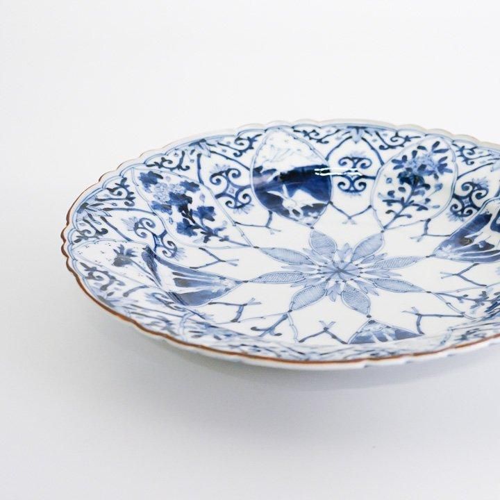 盛皿 青華吉祥更紗兎文 / 山本長左 | 九谷焼専門店 陶らいふ