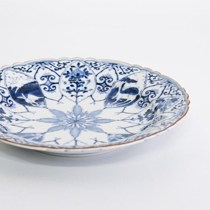 盛皿 青華吉祥更紗兎文 / 山本長左 | 九谷焼専門店 陶らいふ