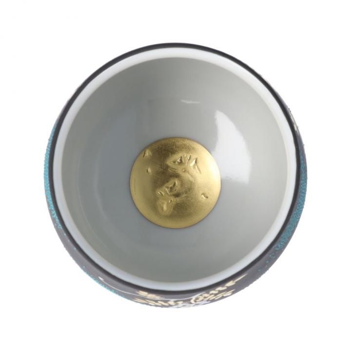 萬碗白金盛白藤図青粒 / 仲田錦玉 | 九谷焼専門店 陶らいふ