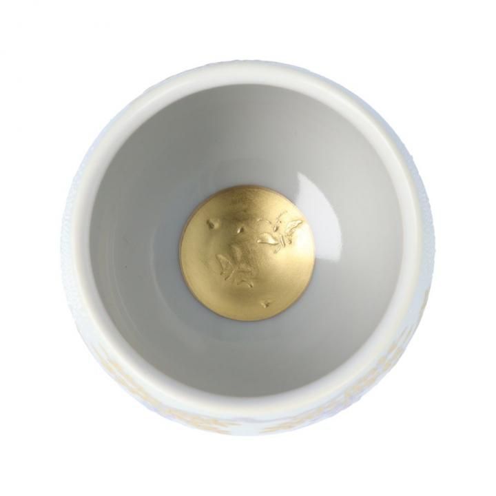 萬碗 白金盛白藤図 白粒 / 仲田錦玉 | 九谷焼専門店 陶らいふ