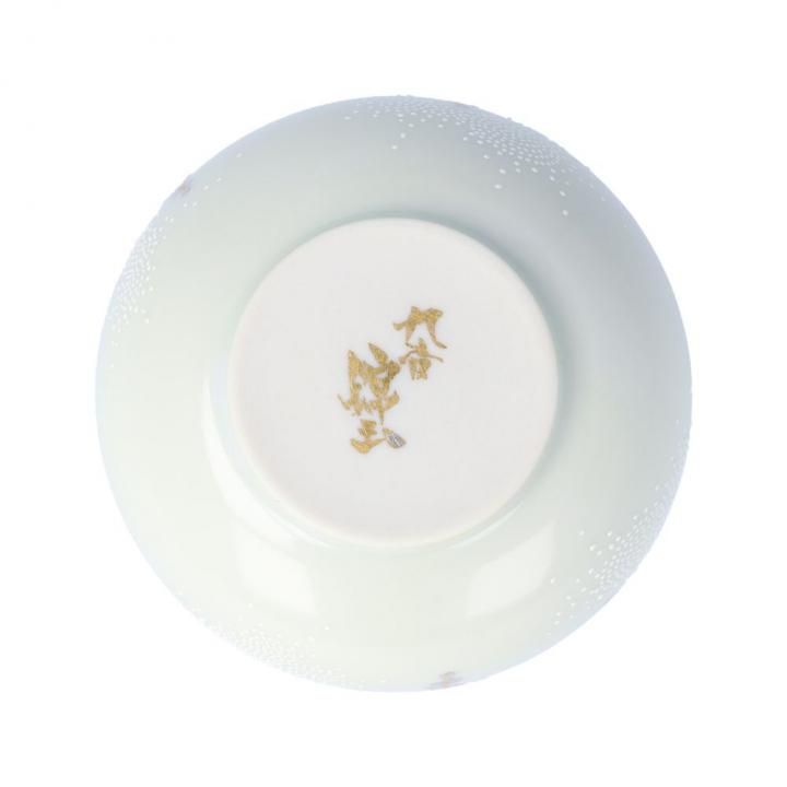 萬碗 白金盛白藤図 白粒 / 仲田錦玉 | 九谷焼専門店 陶らいふ