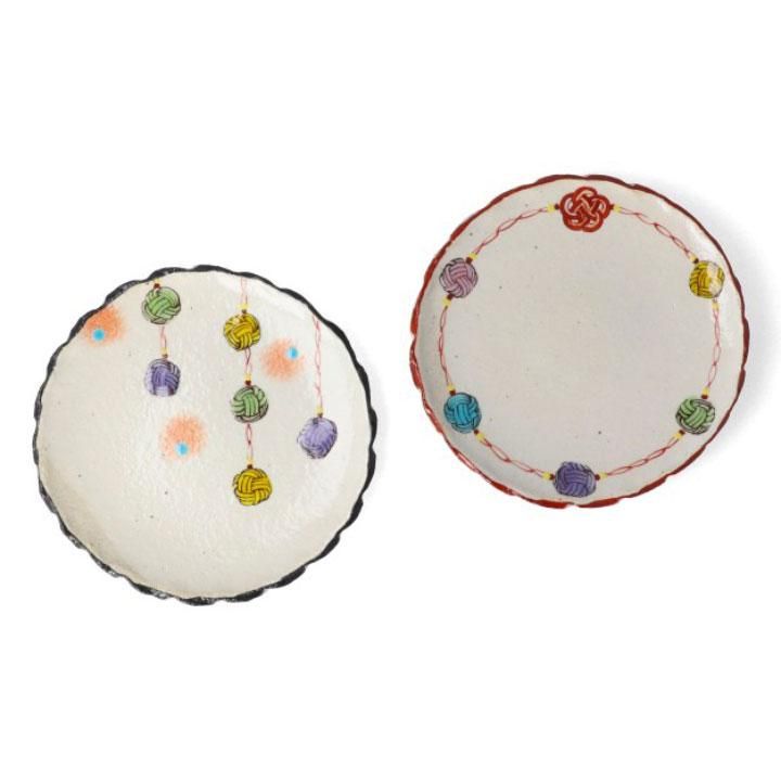 豆皿5枚セット 水引 結 / 虚空蔵窯