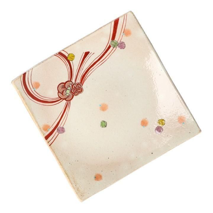 7号角皿 水引 結 / 虚空蔵窯