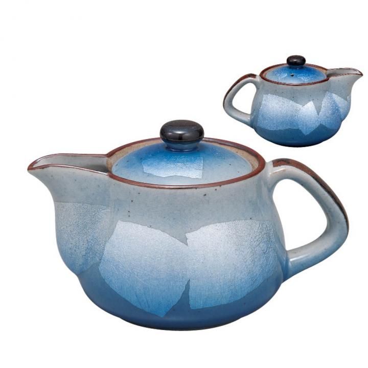中ポット急須 銀彩 青 / 美山窯 - 和食器の通販なら九谷焼専門店の陶らいふ