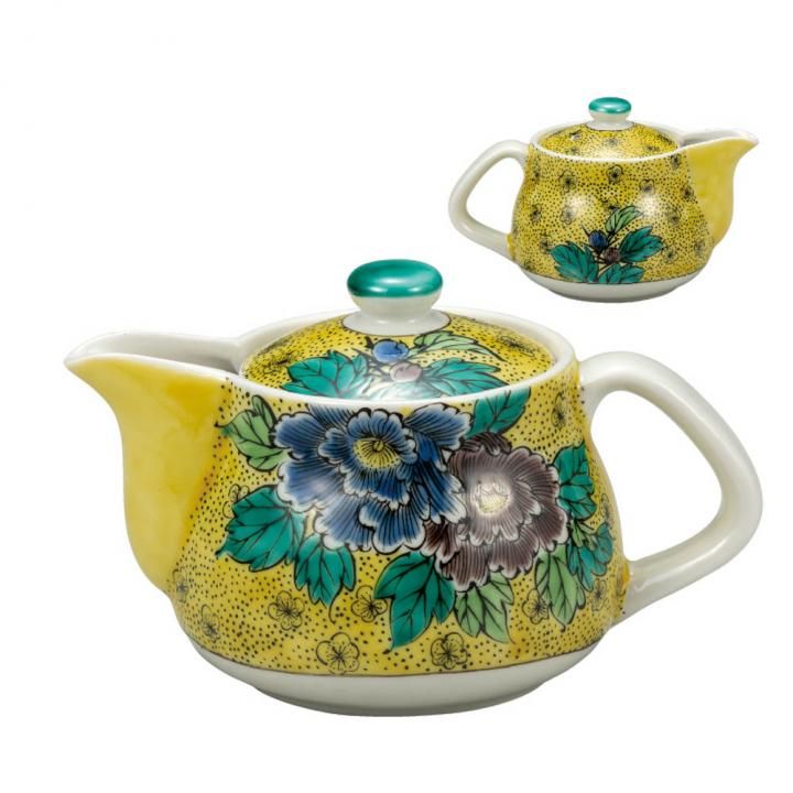 中ポット急須（磁器）新吉田屋牡丹 / 美山窯 - 和食器の通販なら九谷焼