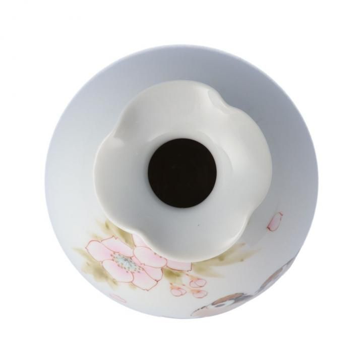 一輪生（口花型）桜二雀図 / 中村陶志人 （化粧箱入り） - 和食器の