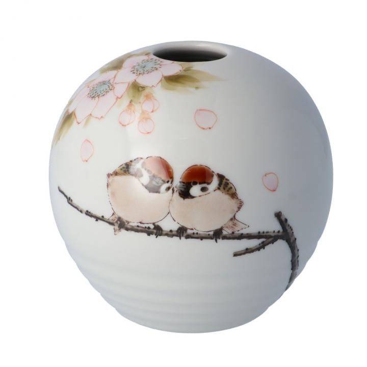 一輪生（丸型）桜二雀図 / 中村陶志人 （化粧箱入り） - 和食器の通販