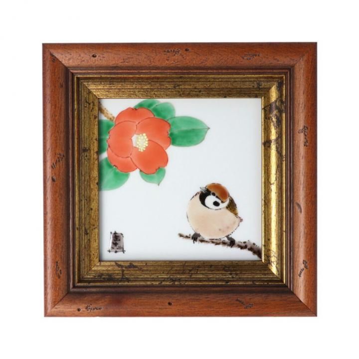 九谷焼 陶額 伝統工芸士 中村 陶志人 作 福良雀 九谷焼 陶額 伝統工芸士 中村 陶志人 作 福良雀 【公式通販】