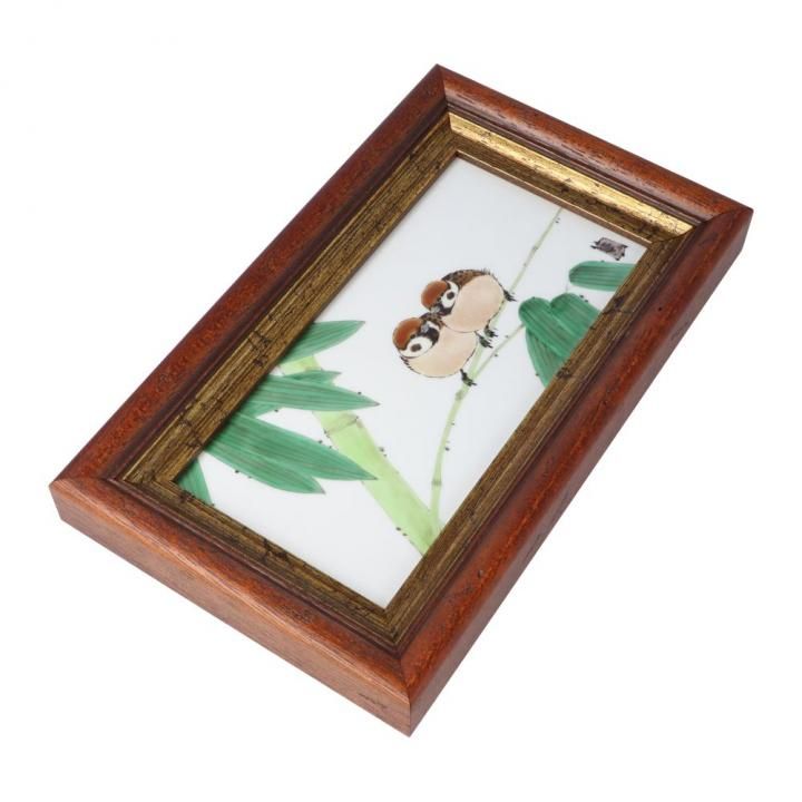 陶額 DB額（長角）竹二雀図 / 中村陶志人 - 和食器の通販なら九谷焼