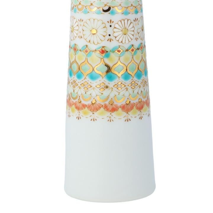 希少 ヴィンテージ 色絵磁器花瓶 「四季菊花山雀」愛新覚羅毓誉 中国