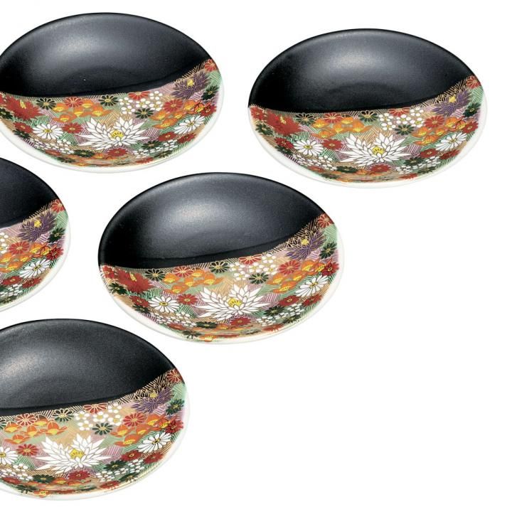 4号皿揃 金花詰